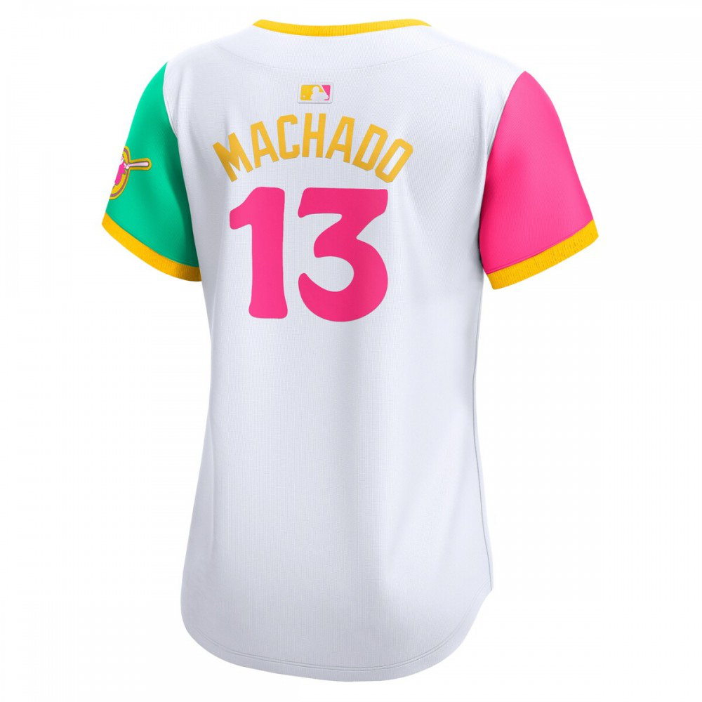 Manny Machado San Diego Padres Women's City Connect Limited Player Jersey - White-Pro Kit Vault | Brand New 26/27 Sports Jerseys